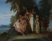 Claude Gillot A scene inspired by the Commedia Dell arte painting